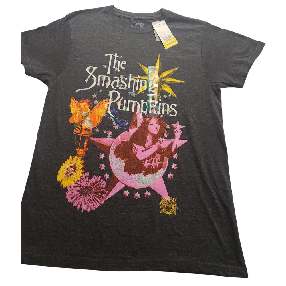Smashing Pumpkins Women's Mellon Collie Graphic Tee Charcoal Gray M New NWT